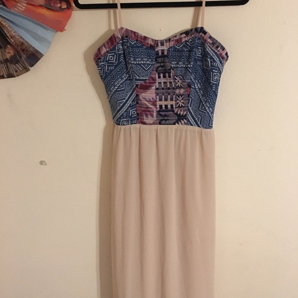 denim top maxi dress